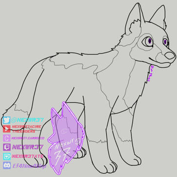 Wolf pup lineart