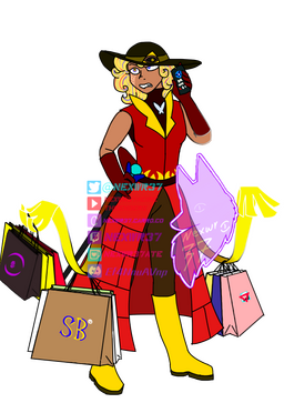 Dad ,I'm busy shopping!